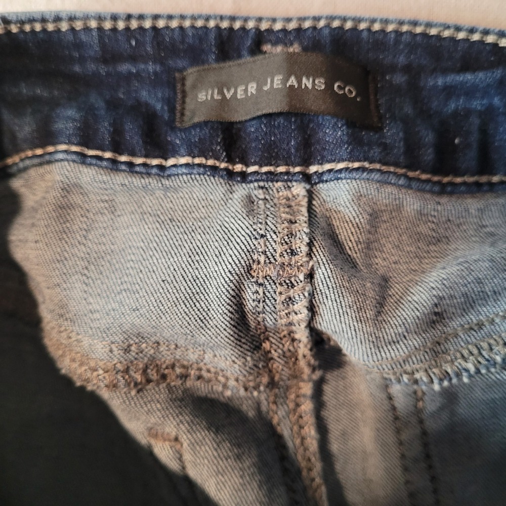 Silver Jeans Co Suki Capri Dark Wash Denim Cropped Jeans W30 L23.5 L43916EGX311 - Picture 2 of 5
